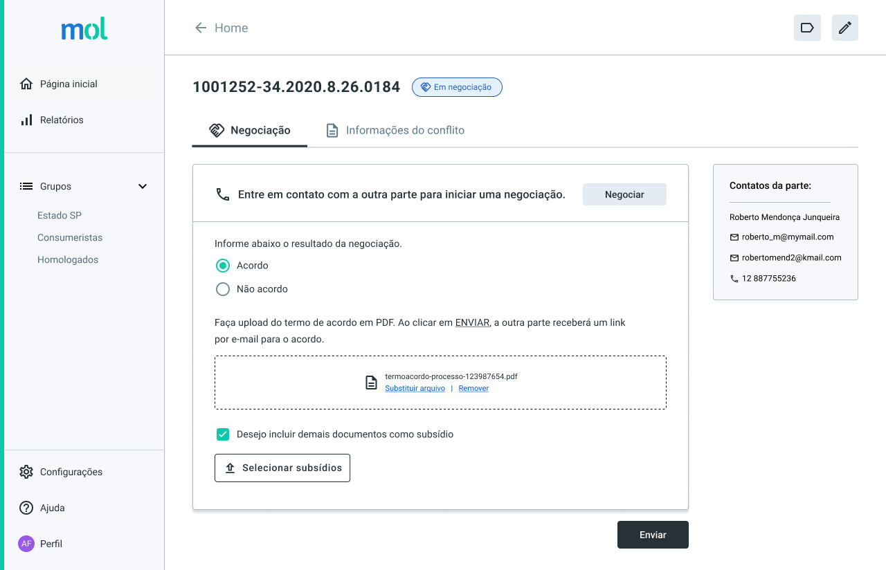 A interface de um sistema